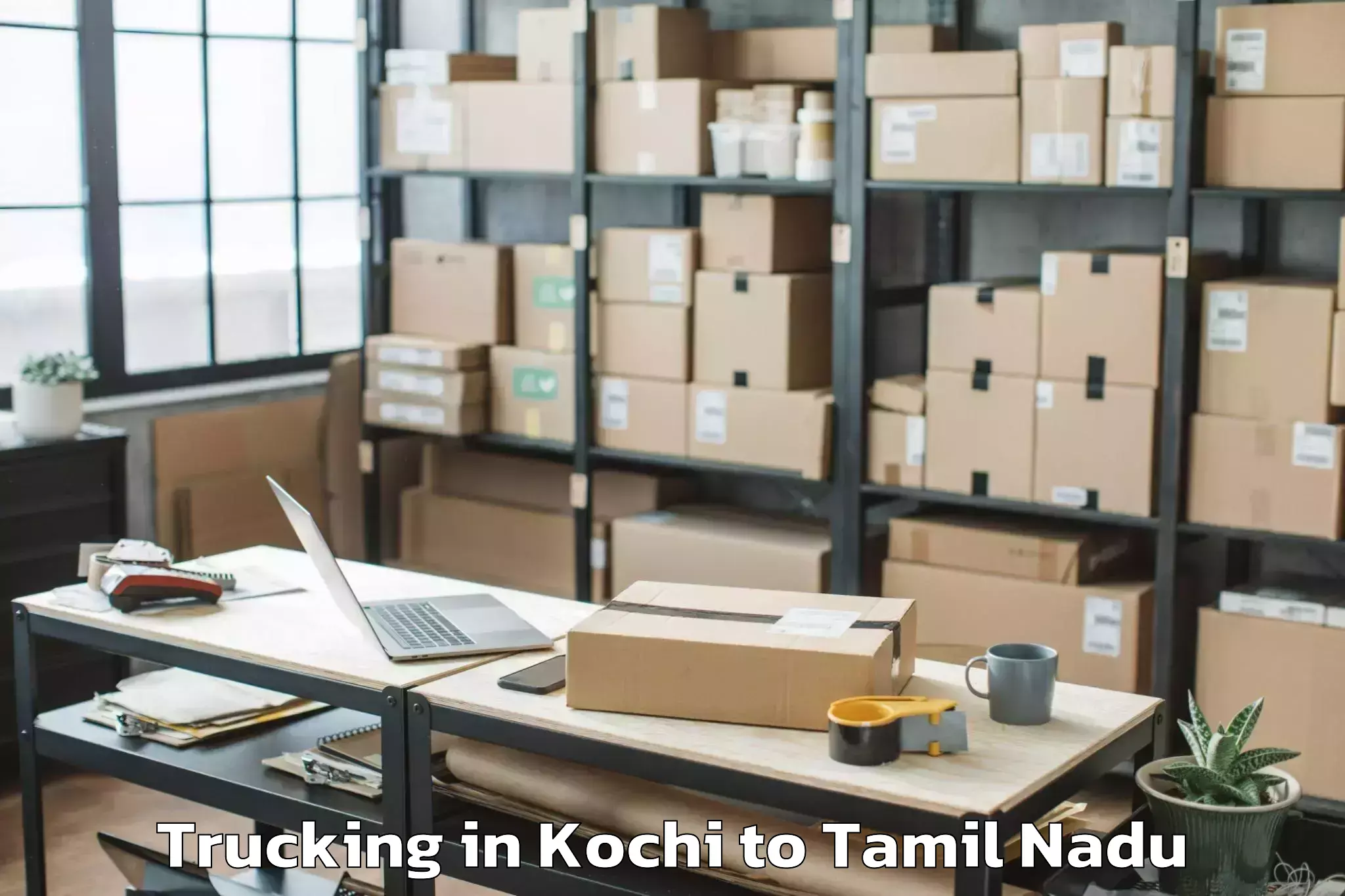 Trusted Kochi to Thanjavur Airport Tjv Trucking